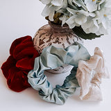 Silk Mint IMEL Studio scrunchie (100% silk)