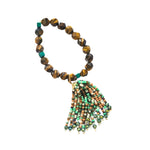 The Tiger's Eye Whisper Tassel Bracelet by IMEL Studio