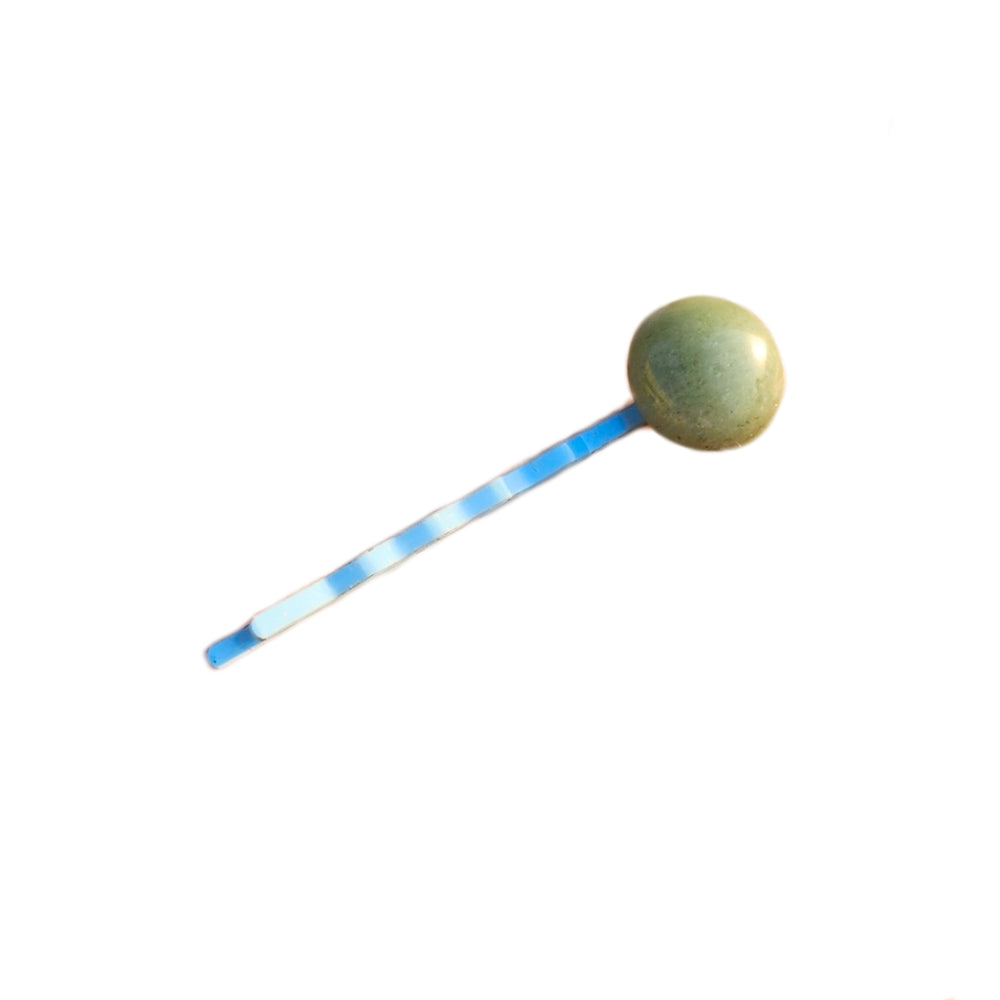 Green Aventurine bobby pin by IMEL Studio