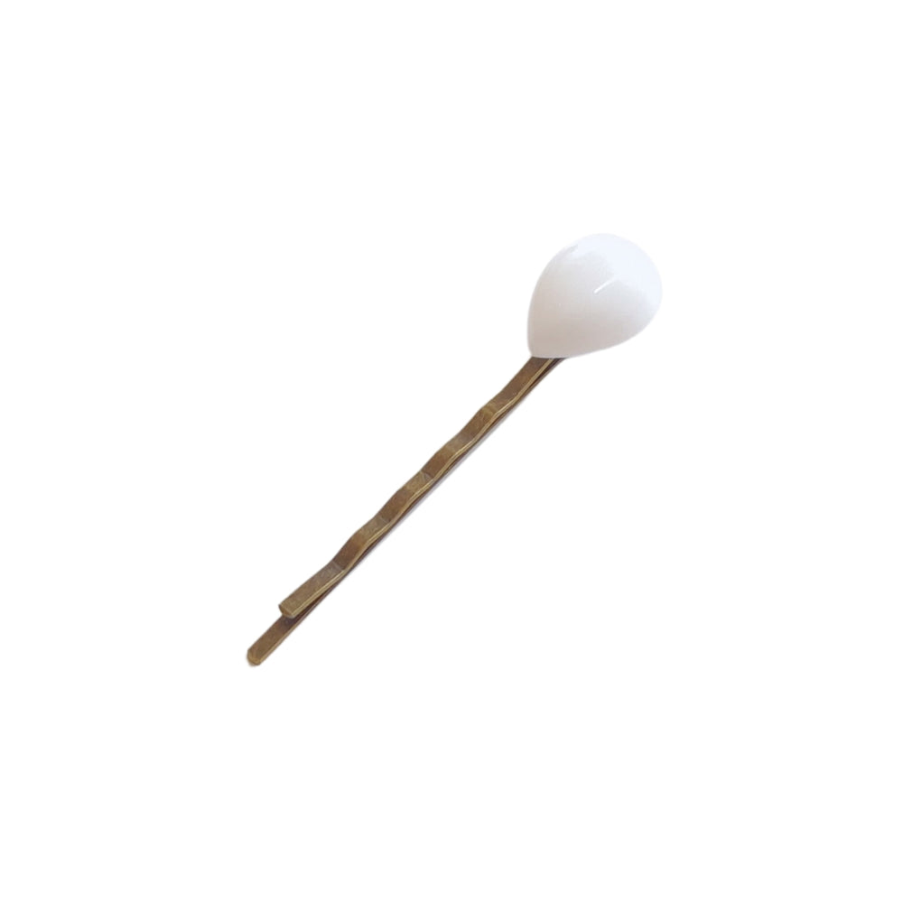 White Agate bobby pin by IMEL Studio